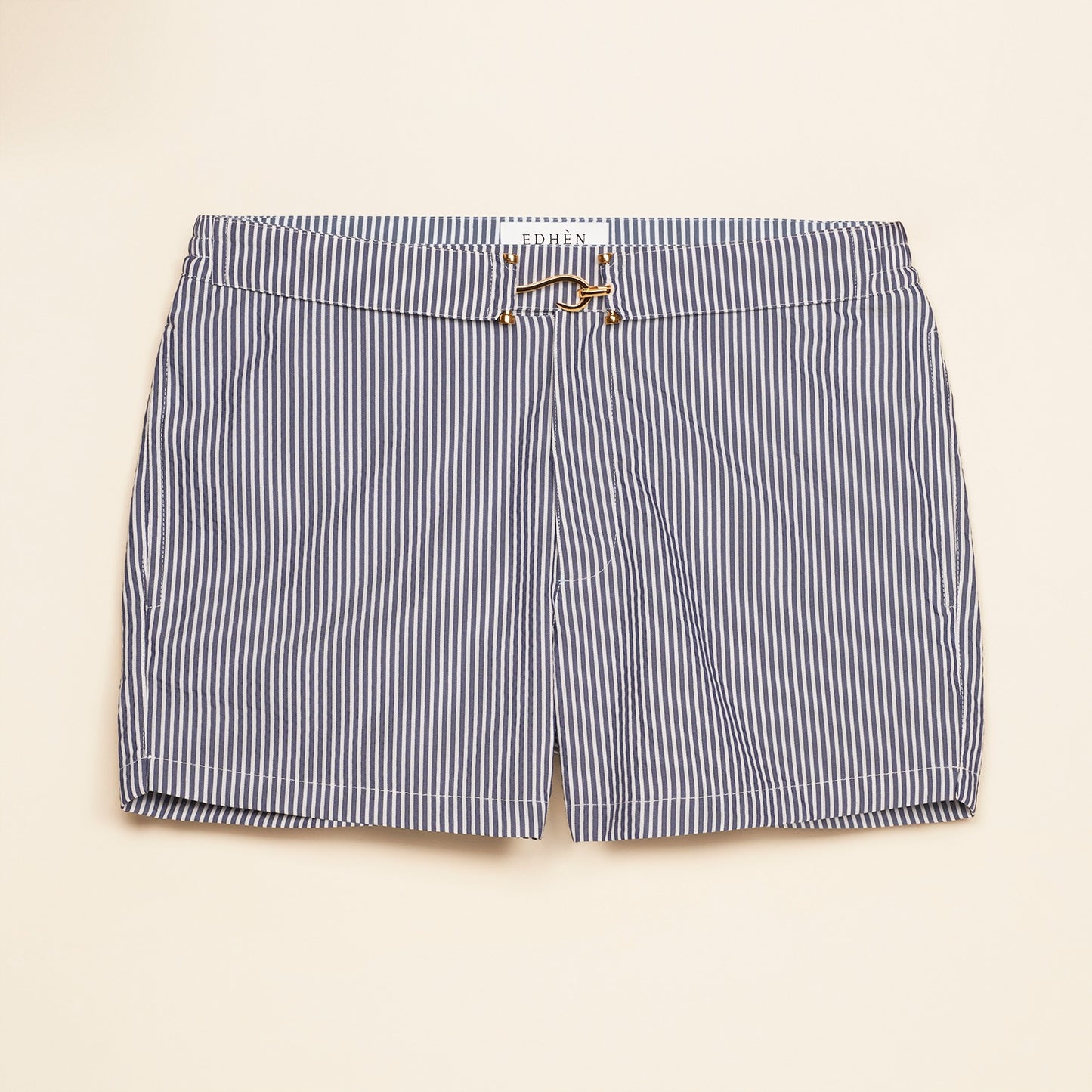 
                  
                    COMPORTA SWIM - SUPER SHORT Seersucker blu, vista frontale
                  
                