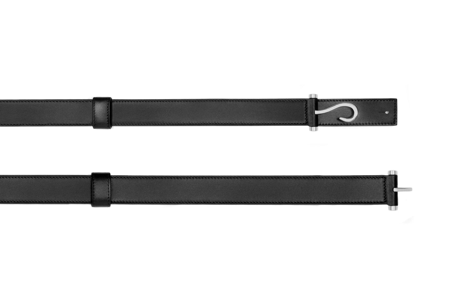 Men's Patent Leather Belt with Gold Buckle | Reversible 44 / 110 cm - Black Brown | Capo Pelle